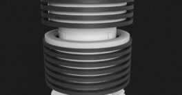 a black and white photo of a large object