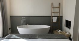 white vanity sink
